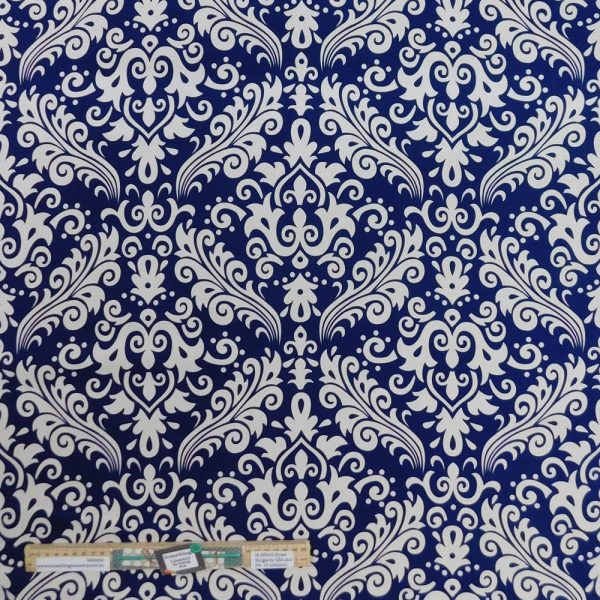 Quilting Patchwork Fabric Sewing Navy Floral Drill Wide Backing 150x50cm