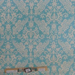 Quilting Patchwork Fabric Sewing Aqua Floral Drill Wide Backing 150x50cm