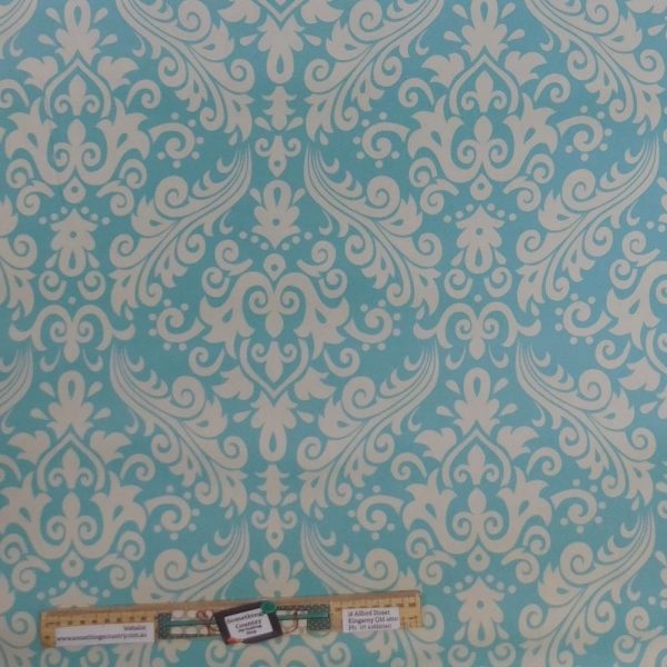 Quilting Patchwork Fabric Sewing Aqua Floral Drill Wide Backing 150x50cm
