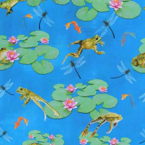 Quilting Patchwork Sewing Fabric Frog Pond Allover 50x55cm FQ