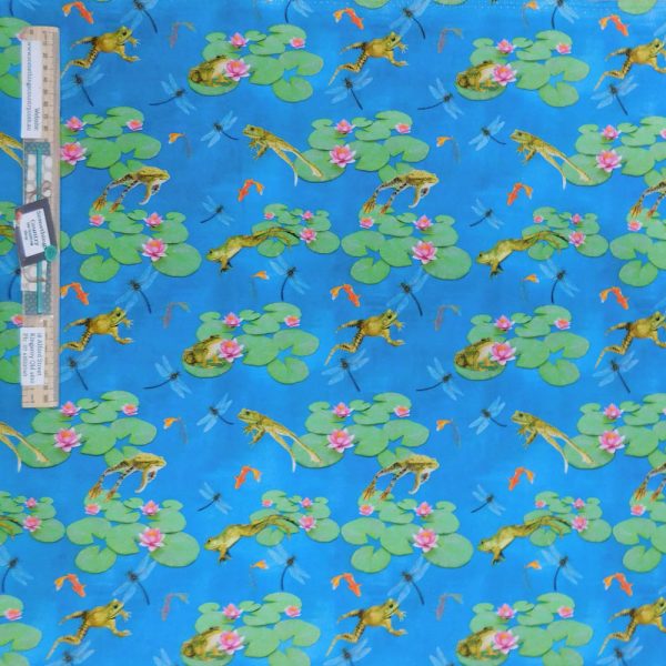 Quilting Patchwork Sewing Fabric Frog Pond Allover 50x55cm FQ