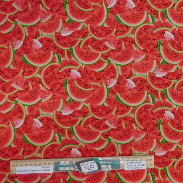 Quilting Patchwork Sewing Fabric Watermelon Allover 50x55cm FQ