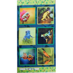 Patchwork Quilting Sewing Fabric Fab Frogs B Panel 59x110cm