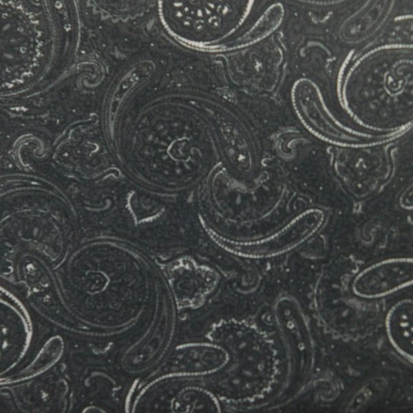 Quilting Patchwork Sewing Fabric Black Paisley 50x55cm FQ