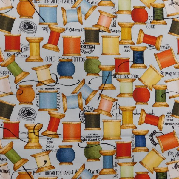 Quilting Patchwork Sewing Fabric Sewing Reels 50x55cm FQ