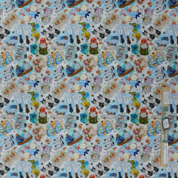 Quilting Patchwork Sewing Fabric Salt N Pepper Allover 50x75cm FQ