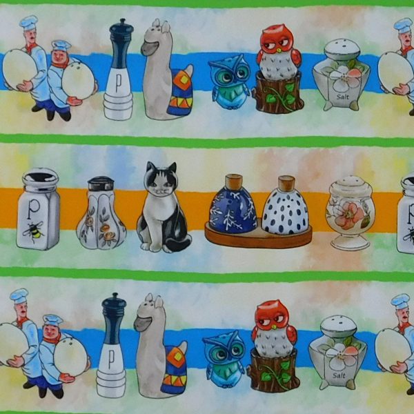Patchwork Quilting Sewing Fabric Salt N Pepper Border Panel 59x150cm