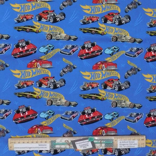 Quilting Patchwork Sewing Fabric Hot Wheels 50x55cm FQ