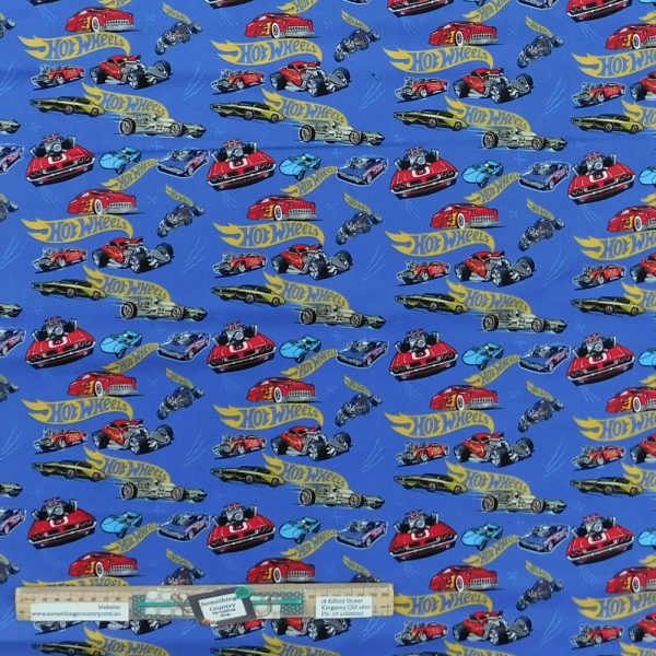 Quilting Patchwork Sewing Fabric Hot Wheels 50x55cm FQ