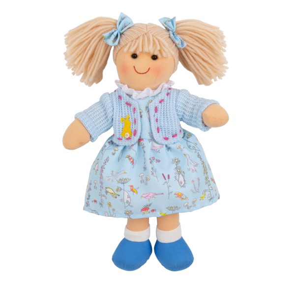 Hopscotch Lovely Soft Rag Doll Iris Girl Dressed Doll Medium 25cm