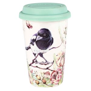Landmark Fauna & Flora Tea Coffee Magpie Travel Mug Cup