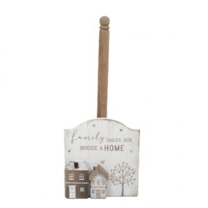 Country Wooden Family Paper Towel Holder Bx505 Freestanding