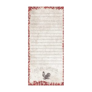 Lang List Pad Cardinal Rooster Ruled Tear Off Pages Magnetic