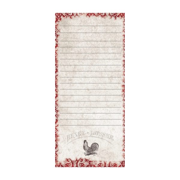 Lang List Pad Cardinal Rooster Ruled Tear Off Pages Magnetic