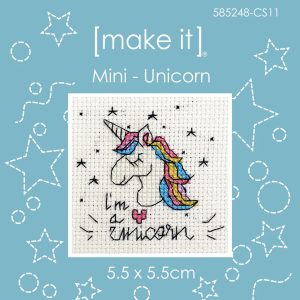 Make It Mini Unicorn Cross X Stitch Kit for Beginner 5.5cm