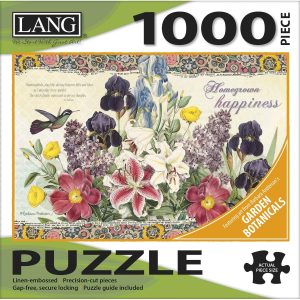 Lang Jigsaw Puzzle 1000 Piece Garden Botanicals Linen Embossed