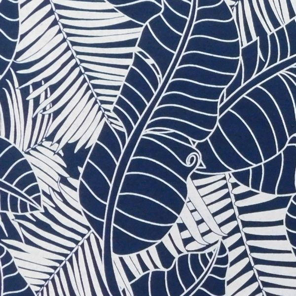 Quilting Patchwork Sewing Fabric Indigo Palm Leaf 50x55cm FQ