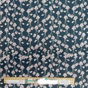 Quilting Patchwork Sewing Fabric Cherry Blossom Grey 50x55cm FQ