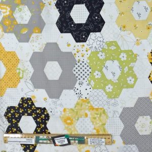Quilting Patchwork Fabric Sewing Hexagon Garden Wide Backing 147x50cm