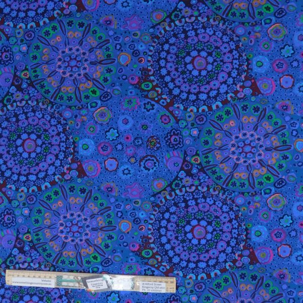 Quilting Patchwork Sewing Fabric Kaffe Fassett Collective Blue 50x55cm FQ