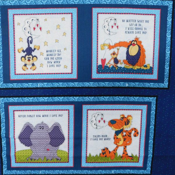 Patchwork Quilting Sewing Fabric Little Readers IV Panel 90x110cm