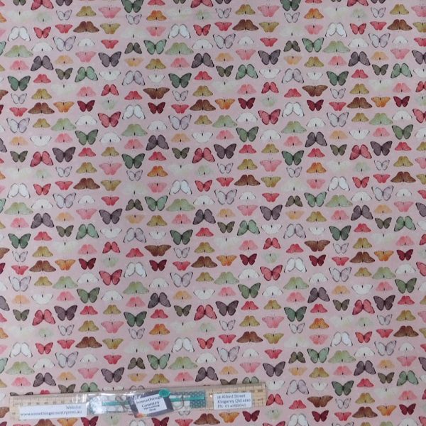 Quilting Patchwork Sewing Fabric Petal Butterflies 50x55cm FQ