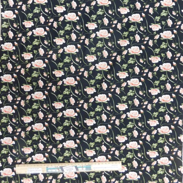 Quilting Patchwork Sewing Fabric Rose Botanical 50x55cm FQ