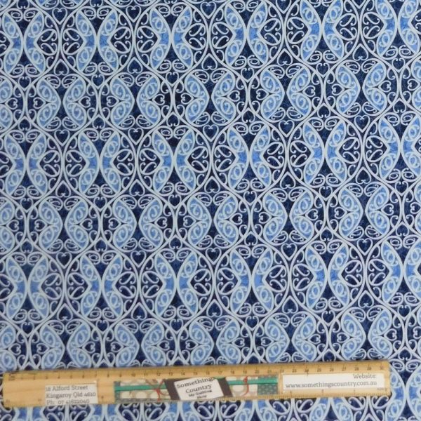Quilting Patchwork Sewing Fabric Blue Moods 50x55cm FQ