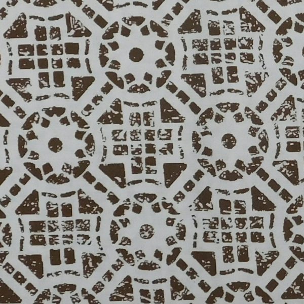 Quilting Patchwork Sewing Fabric Chocolate Grid 50x55cm FQ