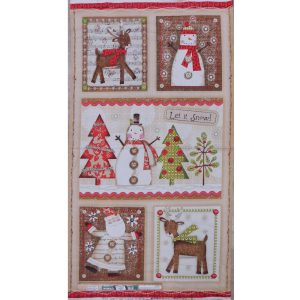 Patchwork Quilting Sewing Fabric Stitching Santa Panel 60x110cm