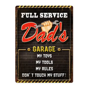 Country Metal Tin Sign Wall Art Dads Garage Plaque