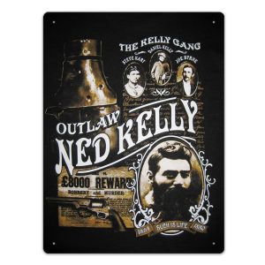 Country Metal Tin Sign Wall Art The Kelly Gang Plaque 30x40cm
