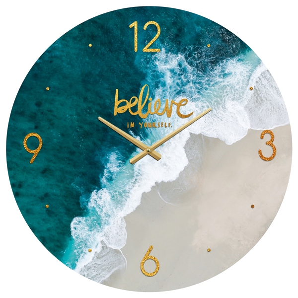French Country Retro Wall Clock Believe in Yourself 30cm