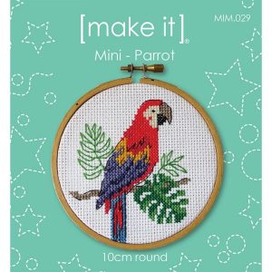 Make It Parrot Cross X Stitch Kit for Beginner 10cm