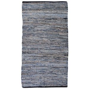French Country Floor Mat Rectangle Woven Winter Beach Leather 90x60cm