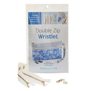 Double Zip Wristlet Purse Kit and Pattern Including Hardware