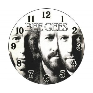 French Country Retro Glass Wall Clock Bee Gees 30cm