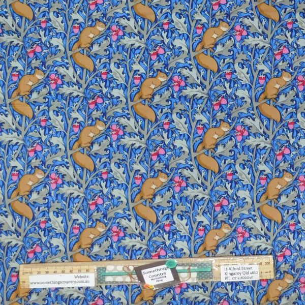 Quilting Patchwork Fabric TILDA Hibernation Squireldream Blue 50x55cm FQ