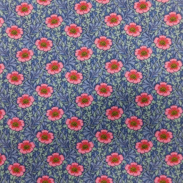 Quilting Patchwork Fabric TILDA Hibernation Winterrose Blue 50x55cm FQ