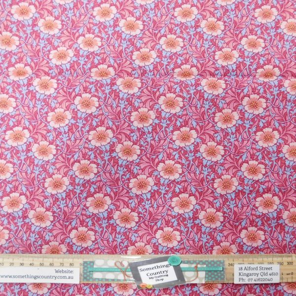 Quilting Patchwork Fabric TILDA Hibernation Winterrose Hibiscus 50x55cm FQ