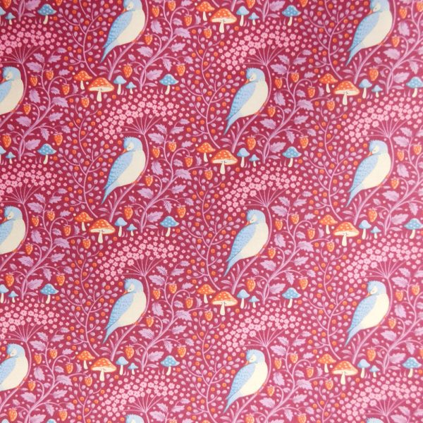 Quilting Patchwork Fabric TILDA Hibernation Sleepybird Mulberry 50x55cm FQ