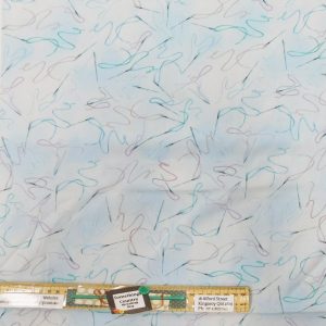 Quilting Patchwork Sewing Fabric Sew In Love Needle Blue 50x55cm FQ