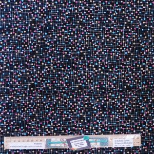 Quilting Patchwork Sewing Fabric Sew In Love Pins Black 50x55cm FQ