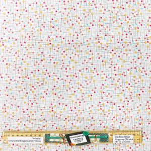 Quilting Patchwork Sewing Fabric Sew In Love Pins White 50x55cm FQ