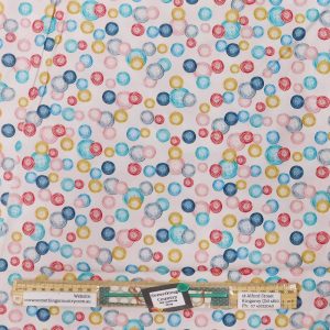 Quilting Patchwork Sewing Fabric Sew In Love Buttons Pink 50x55cm FQ