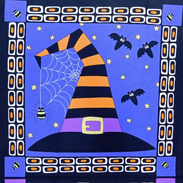 Patchwork Quilting Sewing Fabric Halloween Witch Panel 60x110cm