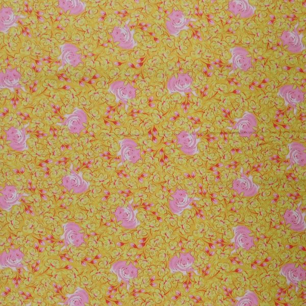 Quilting Patchwork Fabric Tula Pink Besties Chubby Cheeks 50x55cm FQ