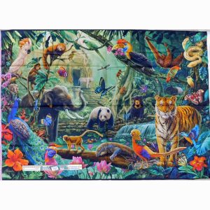 Patchwork Quilting Sewing Fabric Tiger Collective Panel 80x110cm
