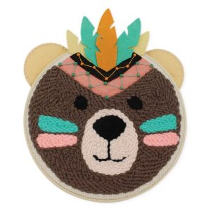 Make It Punch Needle Kit Kids Beginner Bear in Hoop Inc Threads