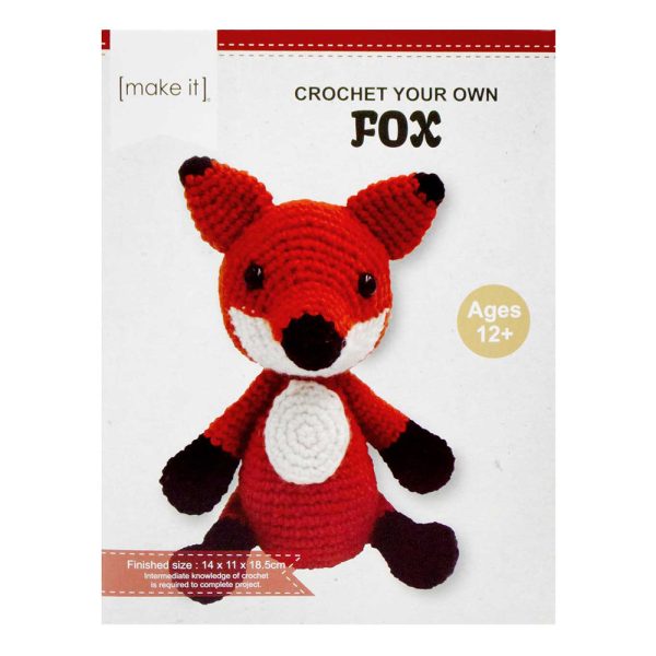 Make It Crochet Your Own Fox Kit Stuffed DIY Toy